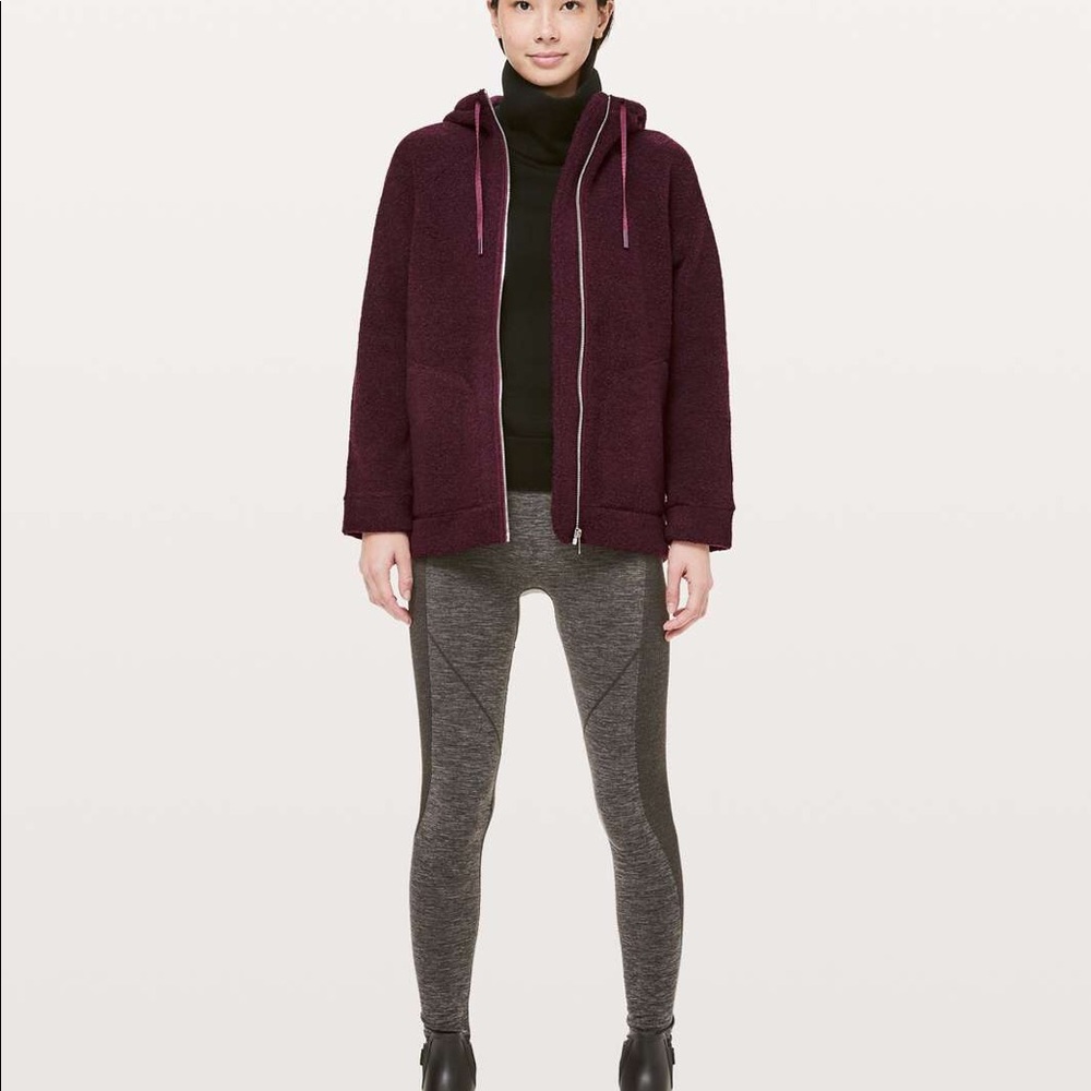 Lululemon So Sherpa Hooded Jacket GARNET